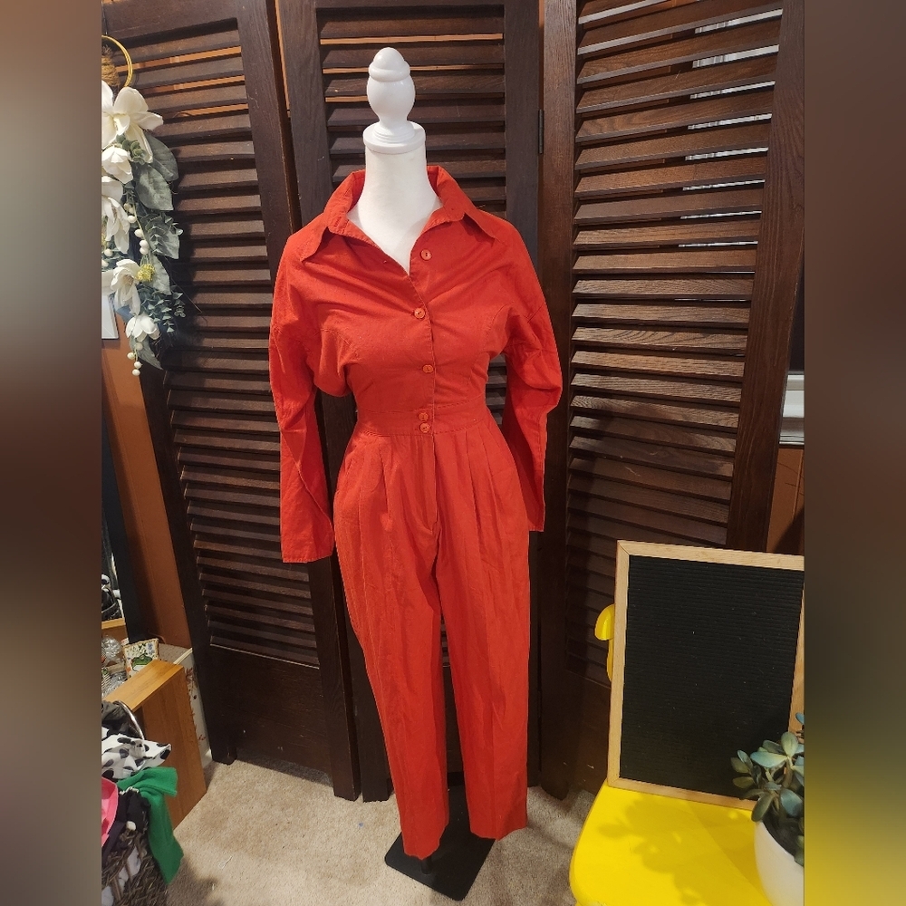 Vintage PB & J Red Jumpsuit